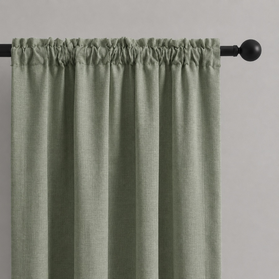 Rod pocket curtains available from Green House Curtains
