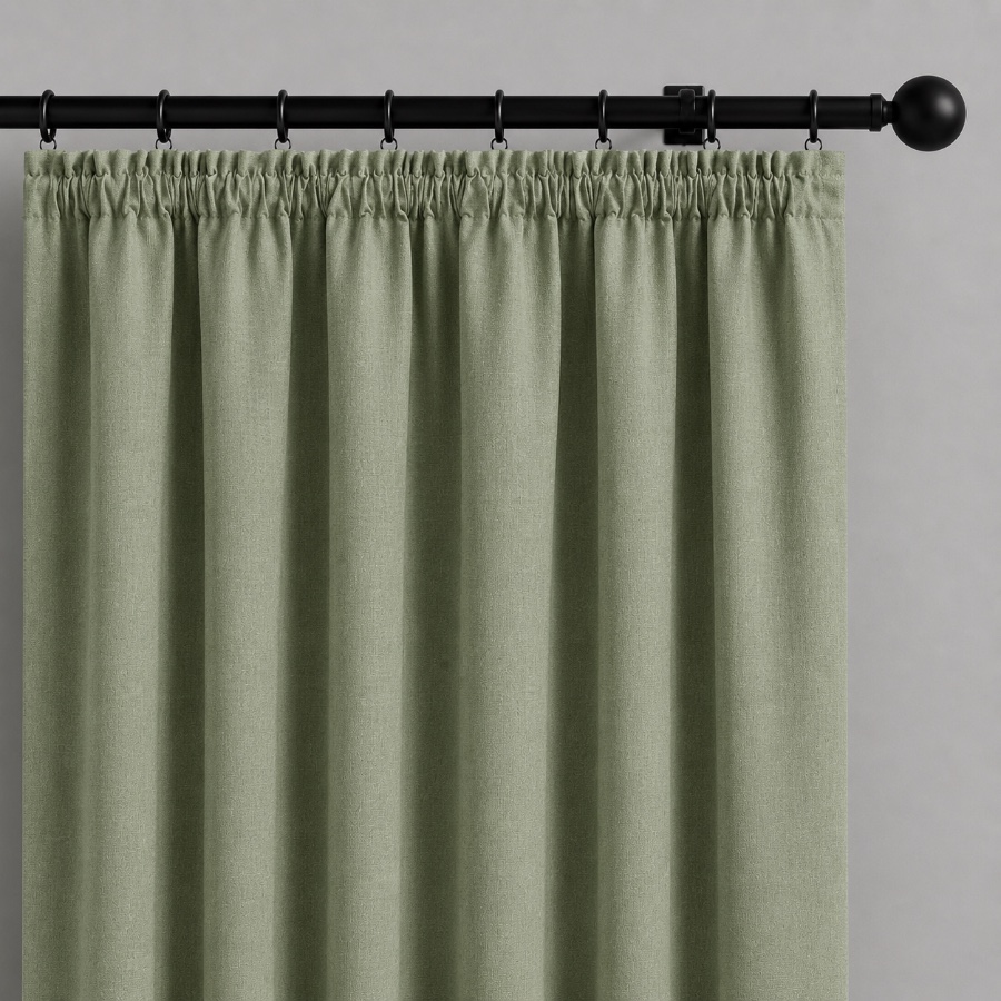 Pencil pleat curtains available from Green House Curtains