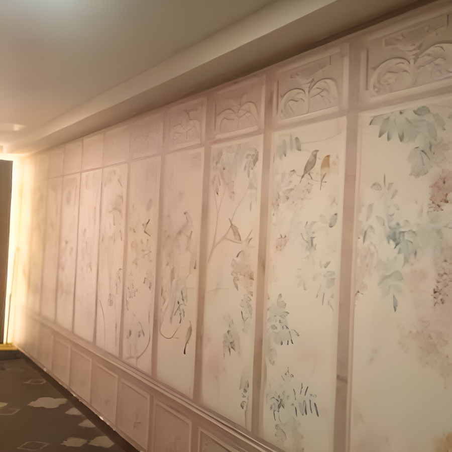 Carpet and wallpaper project by Green House Curtains 3
