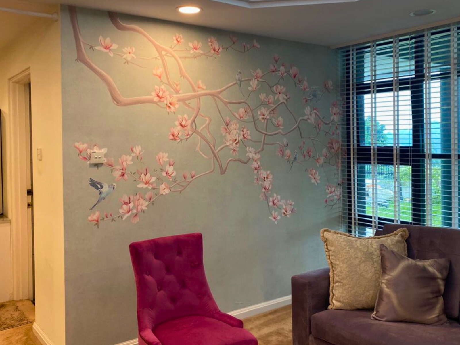 Carpet and wallpaper project by Green House Curtains 11