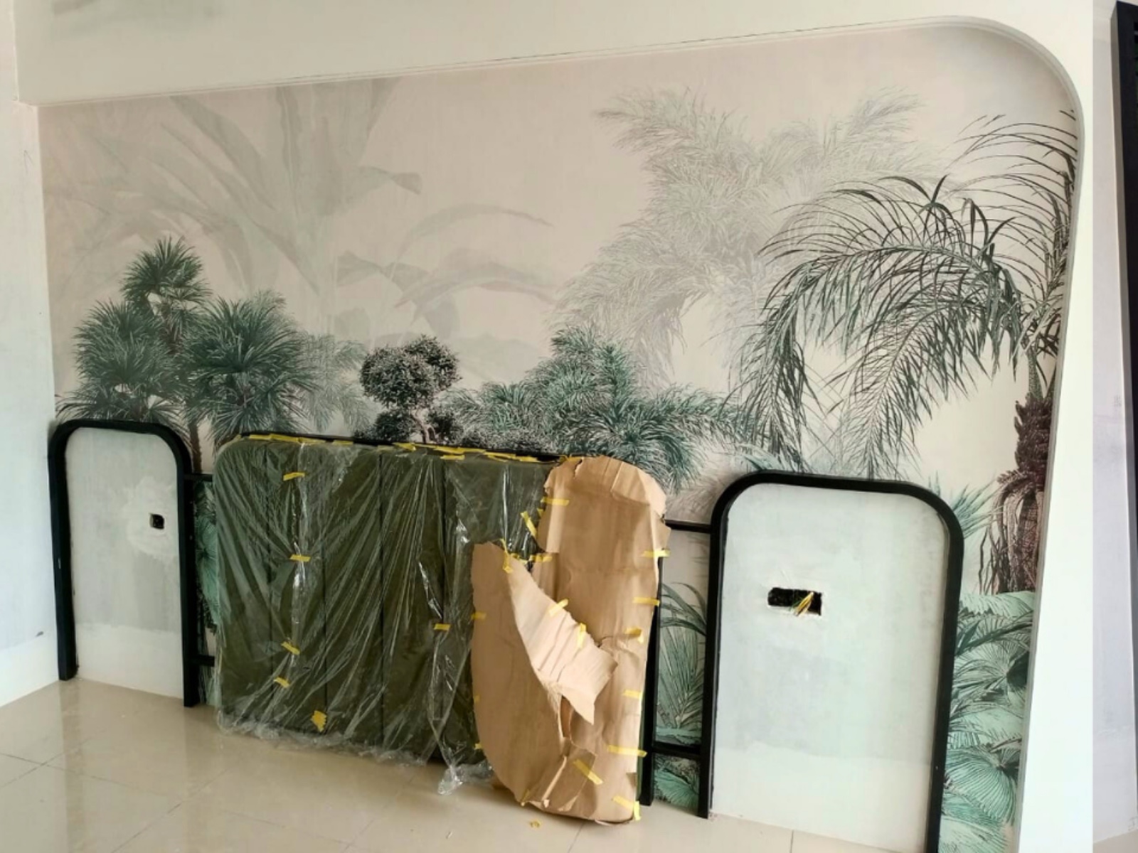 Carpet and wallpaper project by Green House Curtains 12